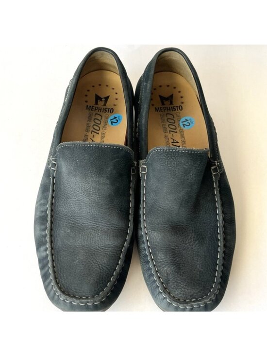 Mephisto Algoras Cool-Air Driving Loafer Mens 12 Moccasins Blue Suede Leather main image 7